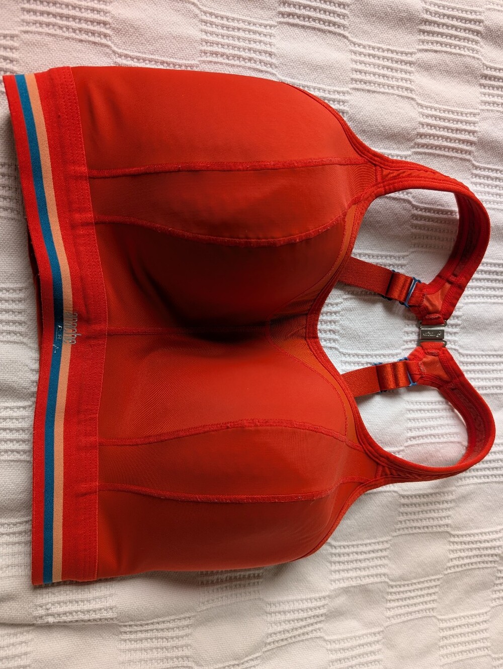 Panache Orange High-Impact Sports Bra with Striped Band